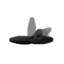 SwingBlade end cap pivots open to allow full access to the T-Slot for easy accessory installs.