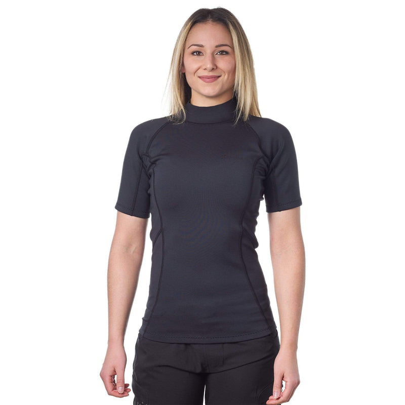 Women's Sombrio Short Sleeve Neoprene Rash Guard Neoprene BLACK / XS Level Six?id=14677989818448