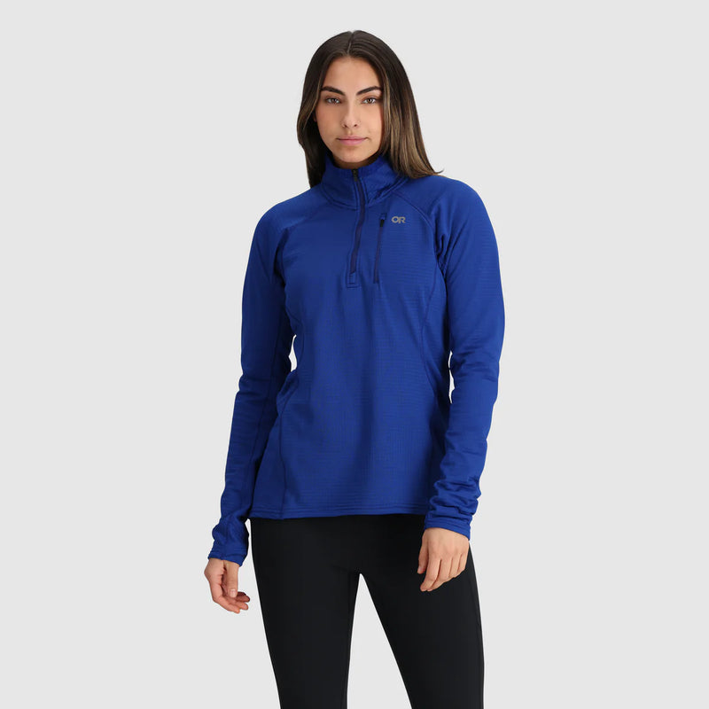 Womens Vigor Grid Fleece Quarter Zip