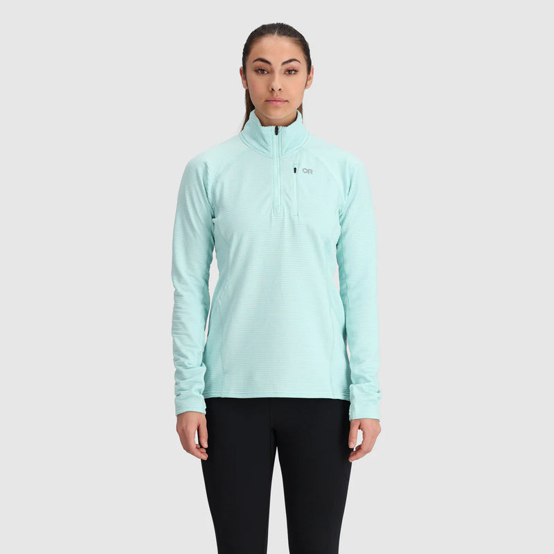 Womens Vigor Grid Fleece Quarter Zip