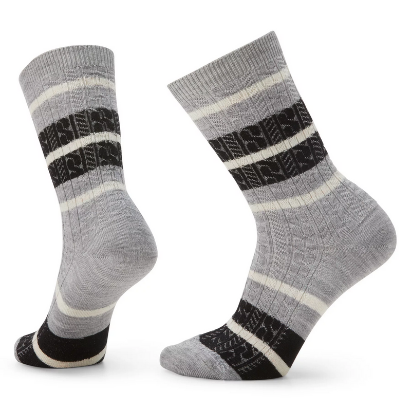 EV Striped Cable Crew Socks