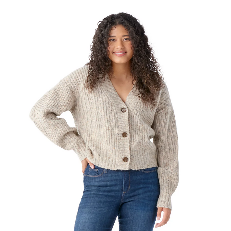 Womens Cozy Lodge Cropped Cardigan Sweater