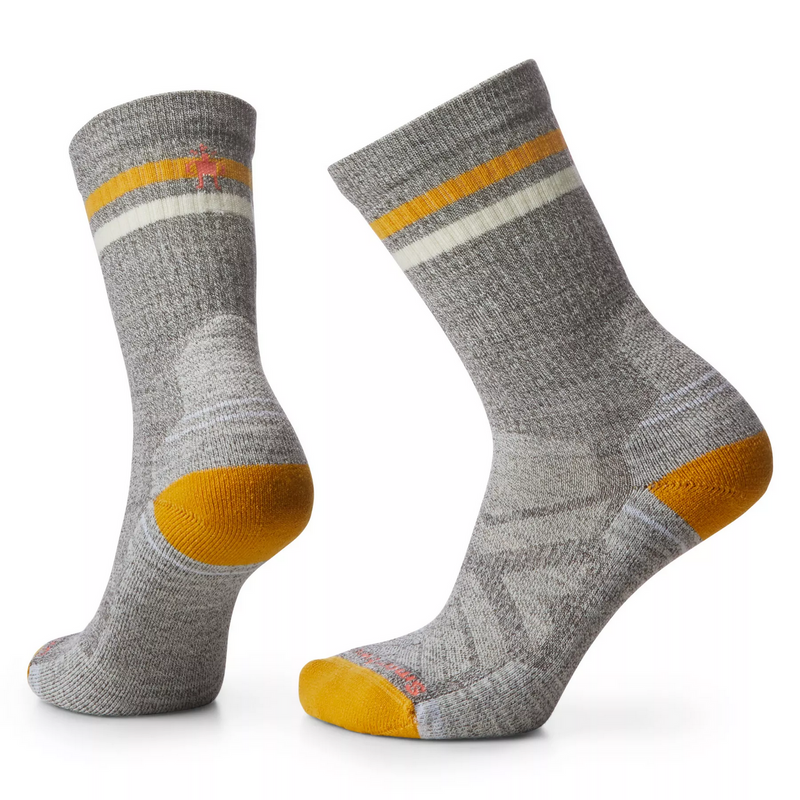 Womens Hike Light Cushion Tube Stripe Crew Socks