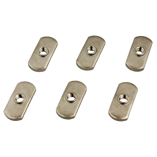 Track Nut, 1/2" wide, 1/4-20 threads, 18-8 SS, 6 pack