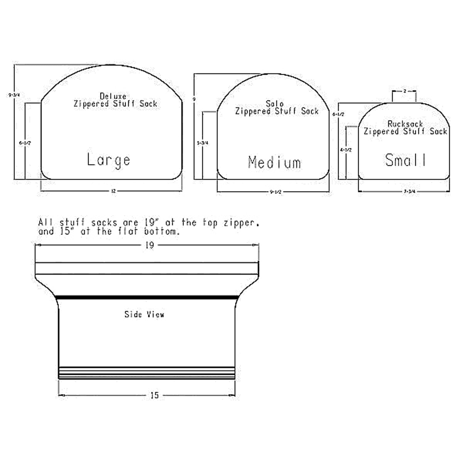 Cooke Custom Sewing Deluxe Zippered Stuff Sack
