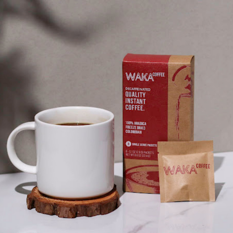 Waka Instant Coffee - Medium Roast Decaf 8 Pack