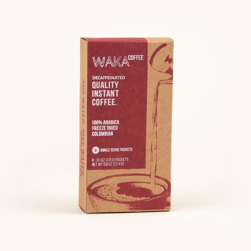 Waka Instant Coffee - Medium Roast Decaf 8 Pack