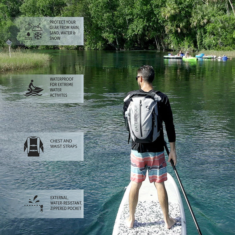 geckobrands Paddler 45L Waterproof Backpack