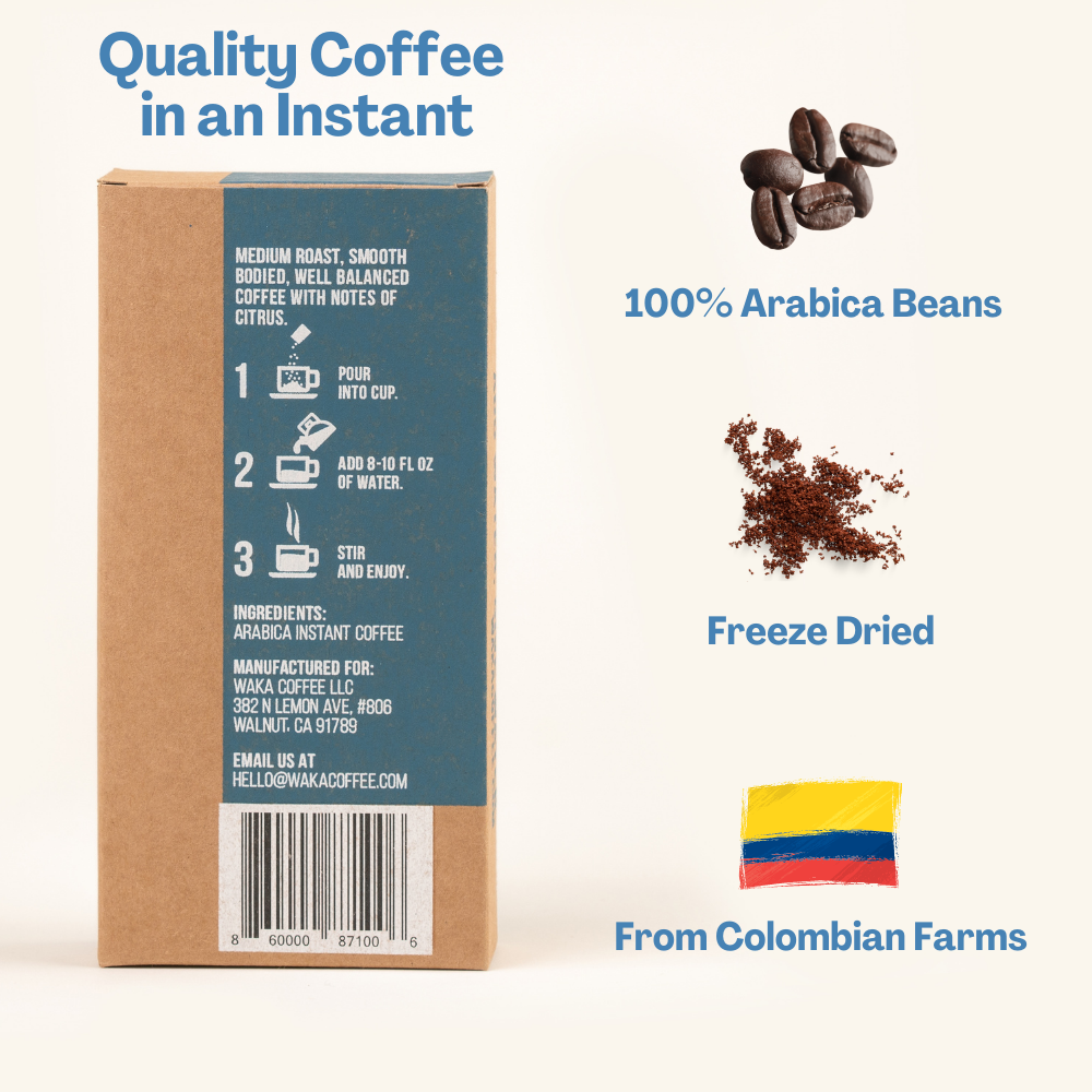 Waka Instant Coffee Medium Roast Pack Rutabaga Paddlesports