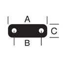 A 3-1/4"  B 2-5/8"  C 11/16"