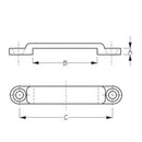 A 3/16" B 1-5/8/2"  C 2-5/16"