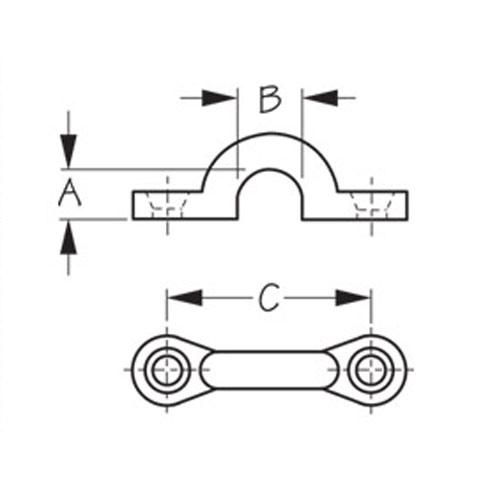 A 11/32"  B 11/32"  C 1-1/16"