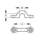 A 5/16"  B 3/8"  C 1-3/8"